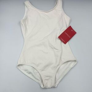 Capezio Kids Cream/ White Bodysuit